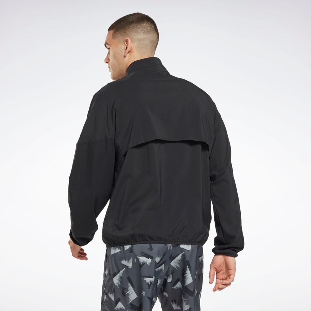 Reebok Correr Woven Viento Jacket Negras | 38HAJTRNK