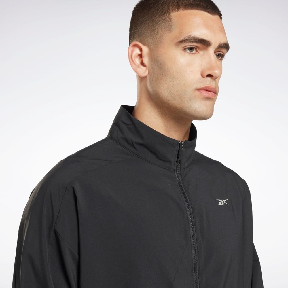Reebok Correr Woven Viento Jacket Negras | 38HAJTRNK