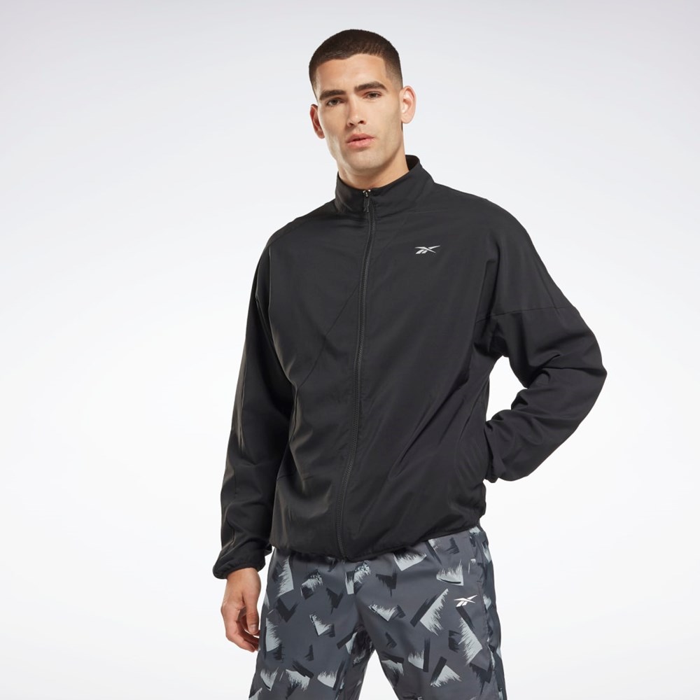 Reebok Correr Woven Viento Jacket Negras | 38HAJTRNK