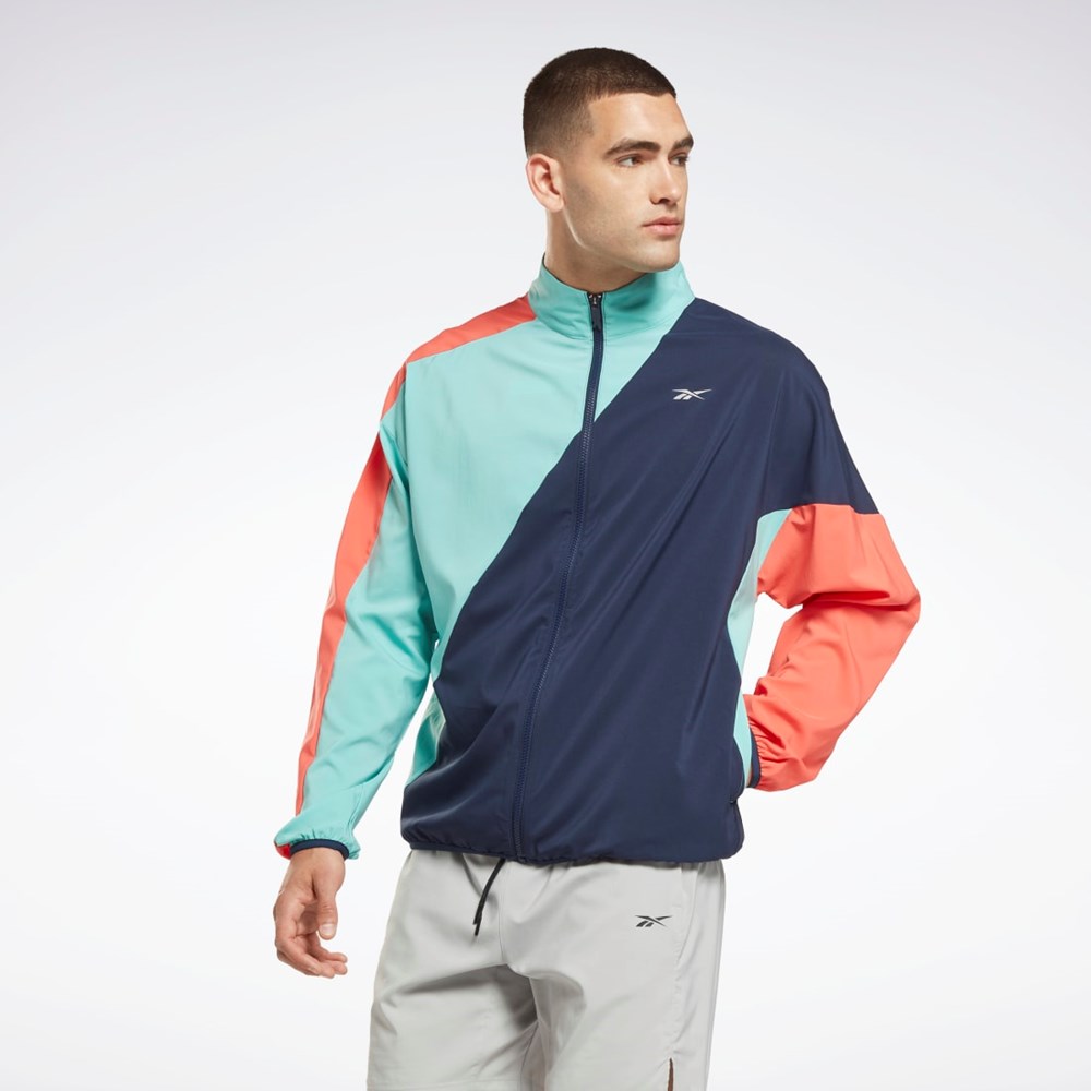 Reebok Correr Woven Viento Jacket Semi Classic Teal | 27YZXJDOB