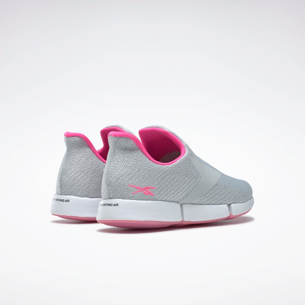 Reebok DailyFit DMX Slip-On Shoes Gris Blancas Rosas | 26BVSXNYL