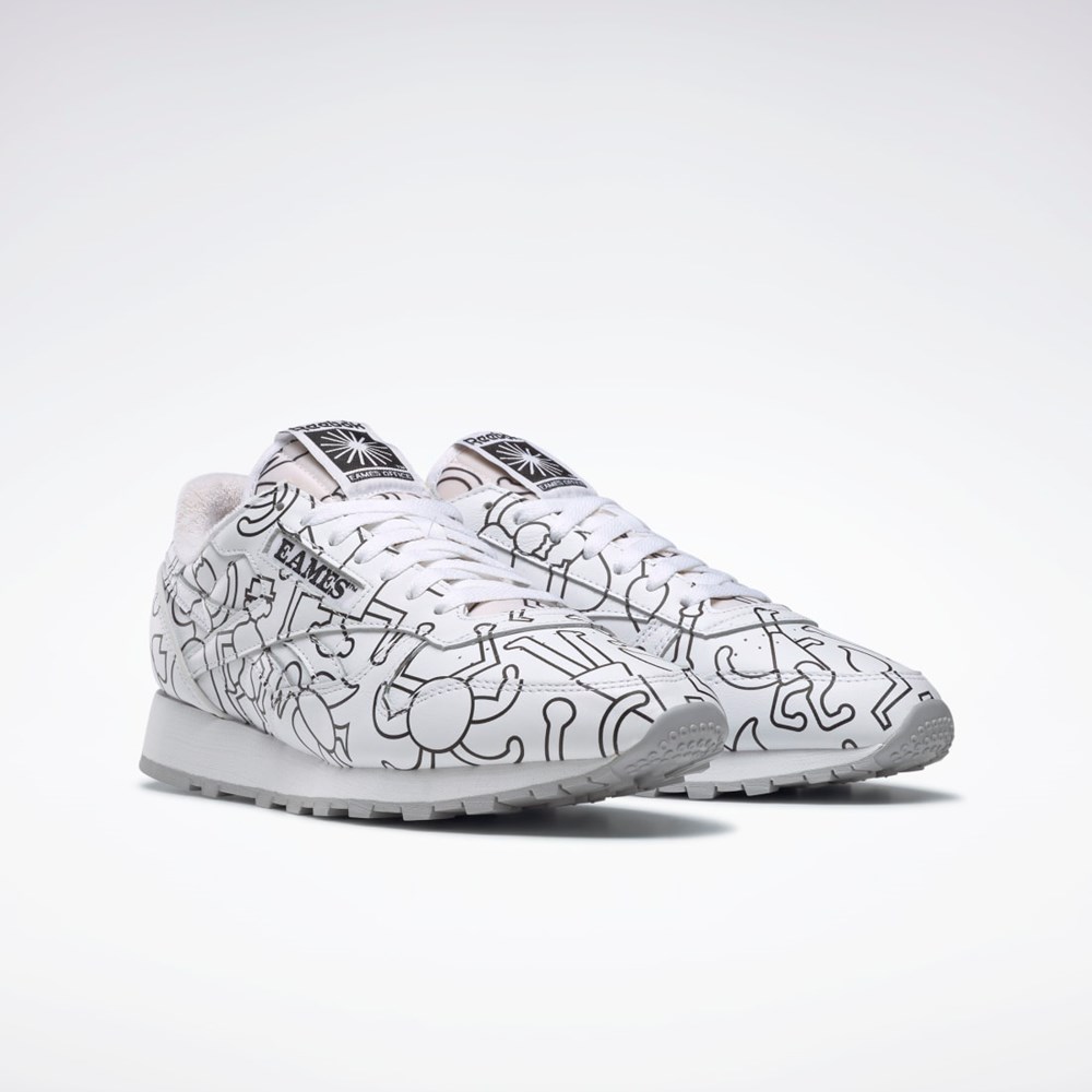 Reebok Eames Classic Leather Shoes Blancas Blancas Negras | 52SXPKYOG