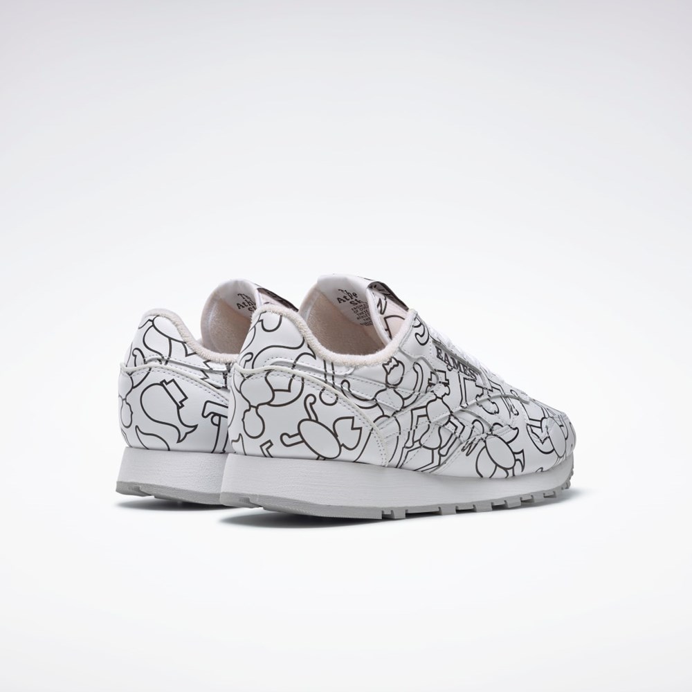Reebok Eames Classic Leather Shoes Blancas Blancas Negras | 52SXPKYOG