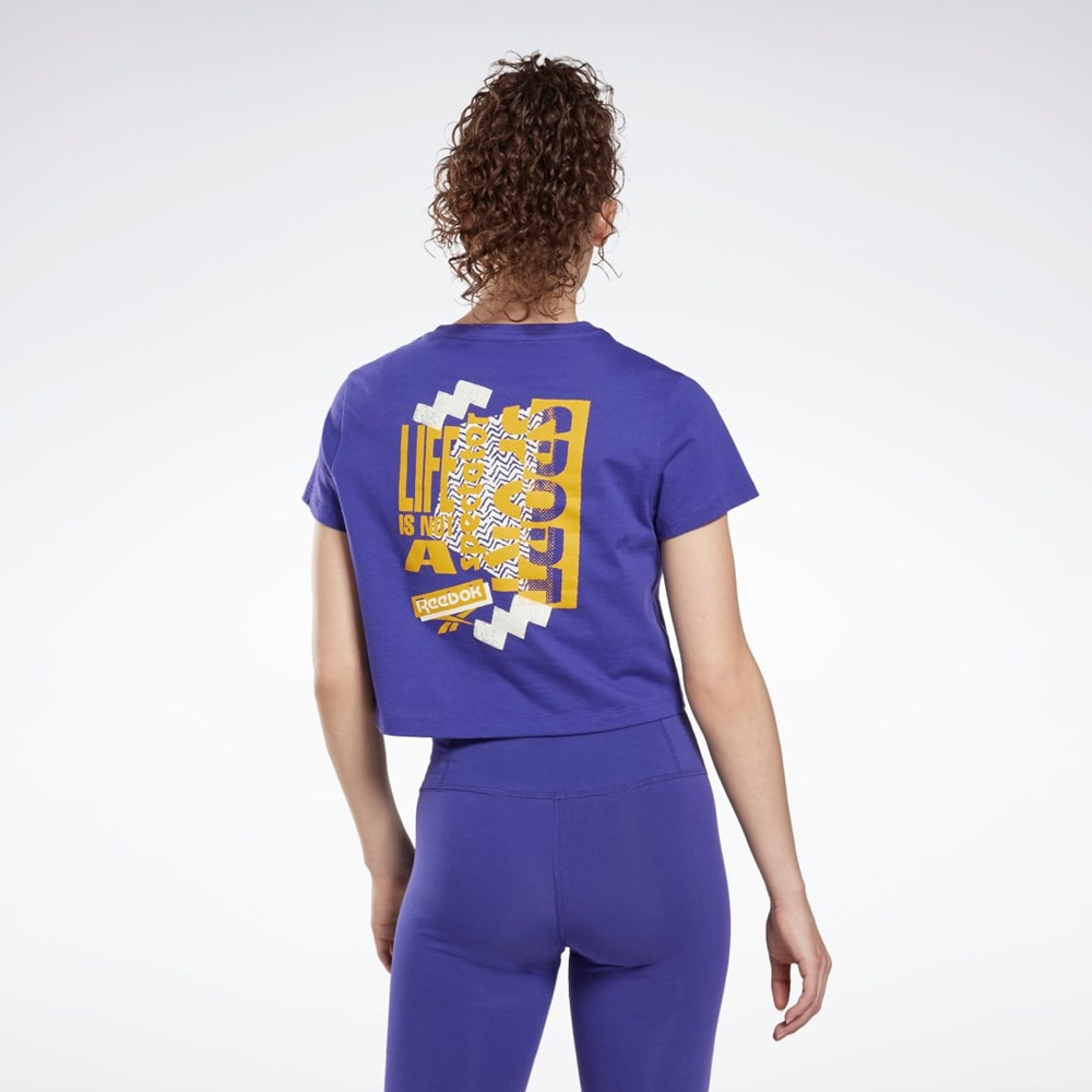 Reebok Entrenamiento Essentials Estampadas T-Shirt Moradas | 05EUJTYXB