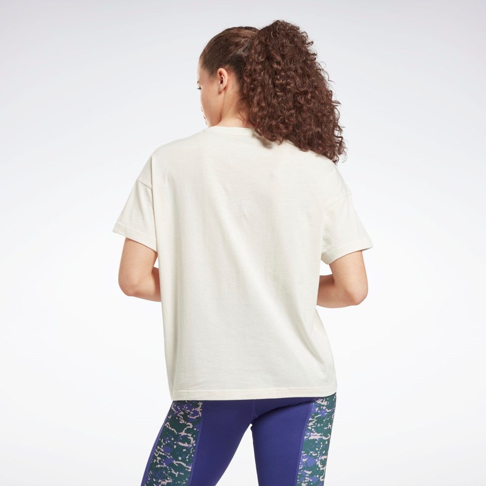 Reebok Entrenamiento Essentials Modern Safari Estampadas Tee Blancas | 38NAVYXJR