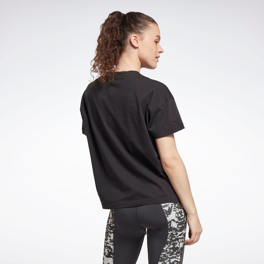 Reebok Entrenamiento Essentials Modern Safari Estampadas Tee Negras | 49WZTBEVM