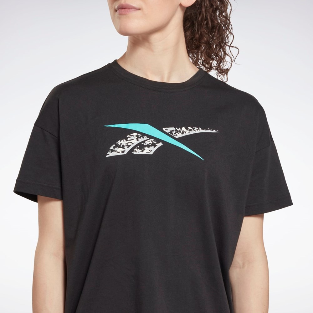 Reebok Entrenamiento Essentials Modern Safari Estampadas Tee Negras | 49WZTBEVM