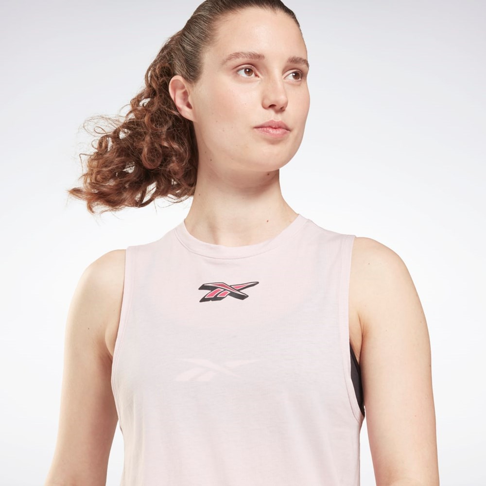 Reebok Entrenamiento Essentials Muscle Estampadas Tank Top Frost Berry | 64OJCEPSX