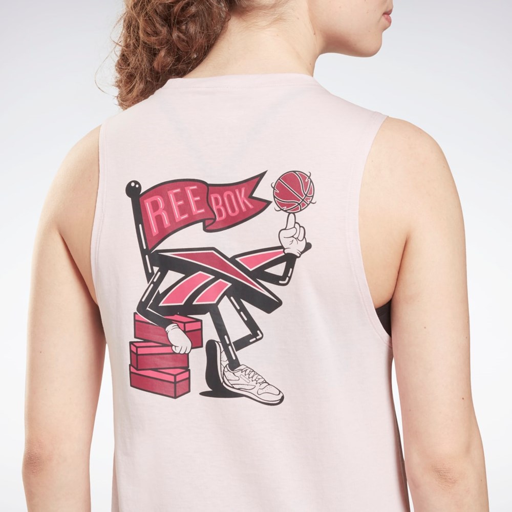 Reebok Entrenamiento Essentials Muscle Estampadas Tank Top Frost Berry | 64OJCEPSX