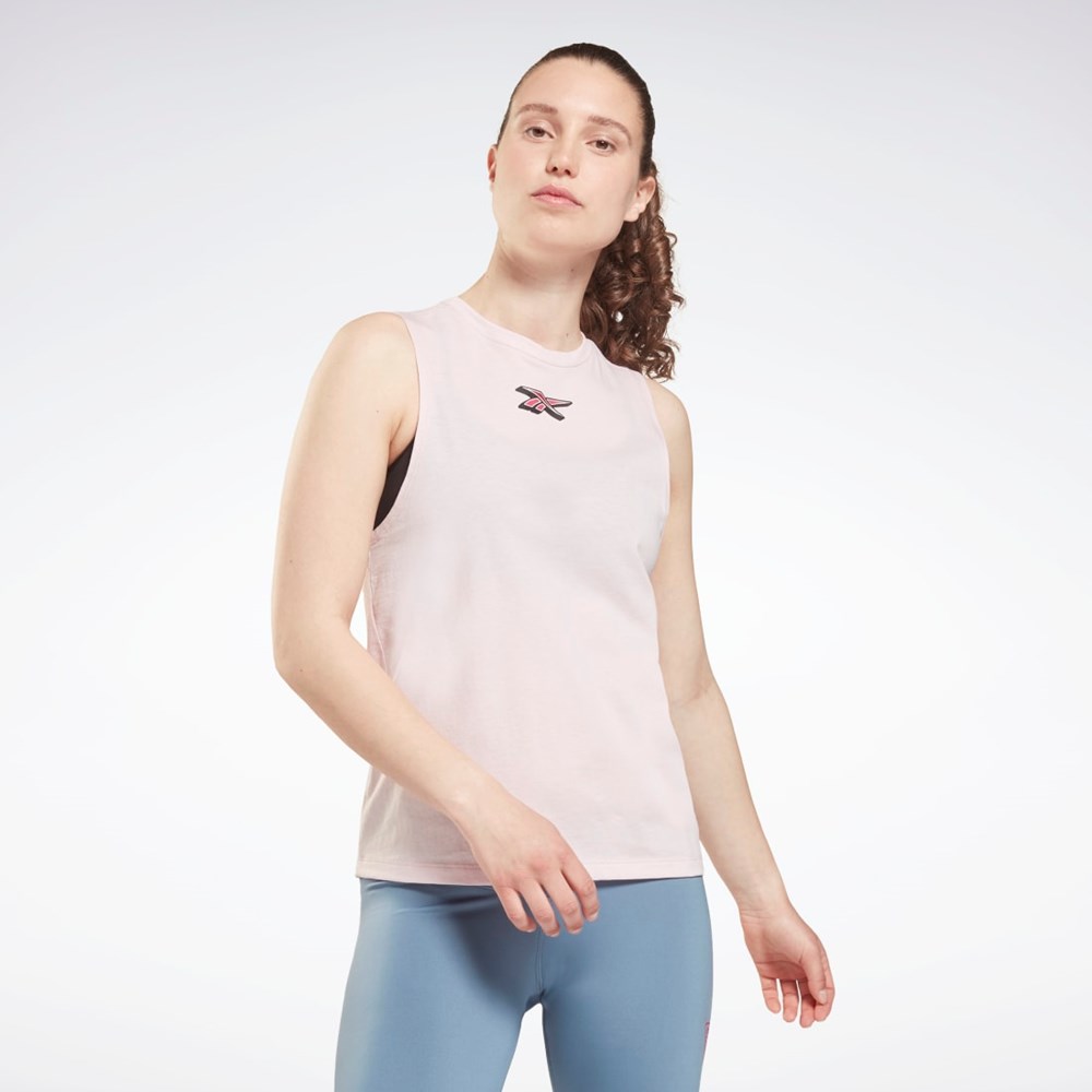 Reebok Entrenamiento Essentials Muscle Estampadas Tank Top Frost Berry | 64OJCEPSX
