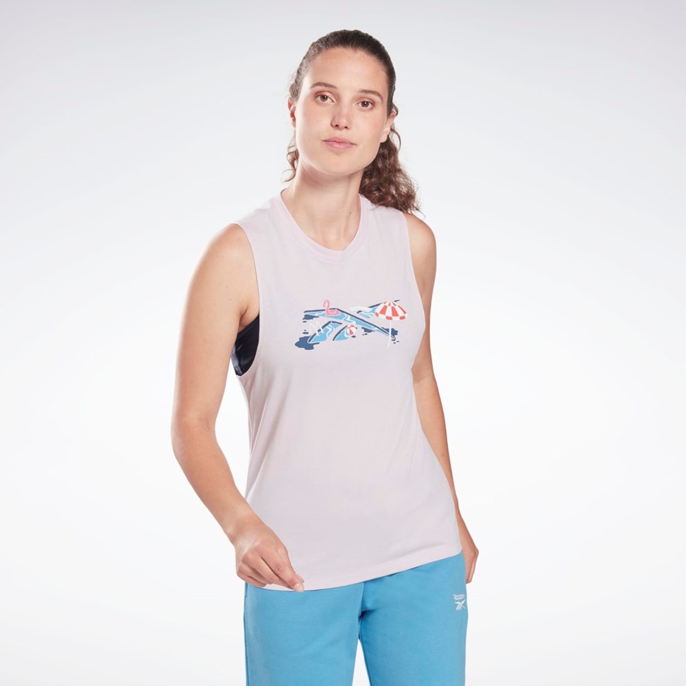 Reebok Entrenamiento Essentials Muscle Tank Top Quartz Glow | 08MJUEPAQ