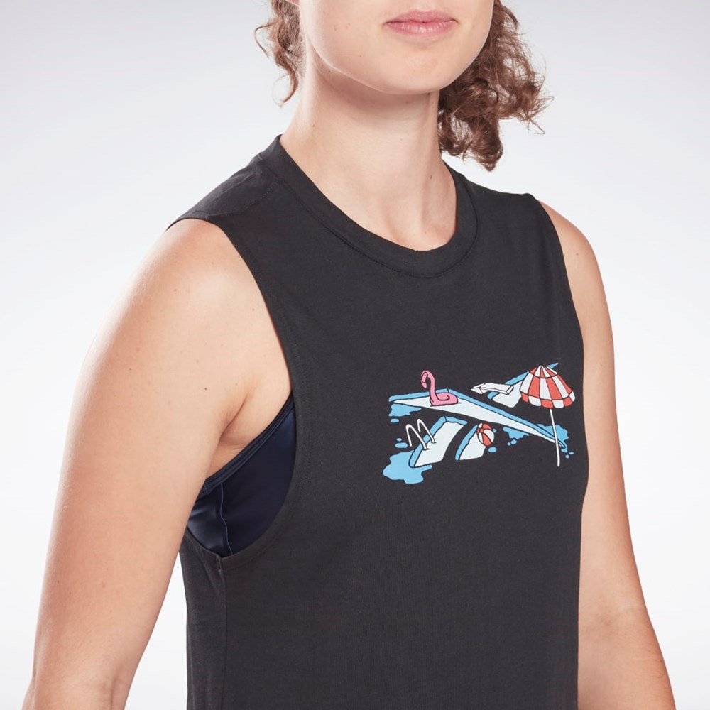 Reebok Entrenamiento Essentials Muscle Tank Top Negras | 70RXKWCPD
