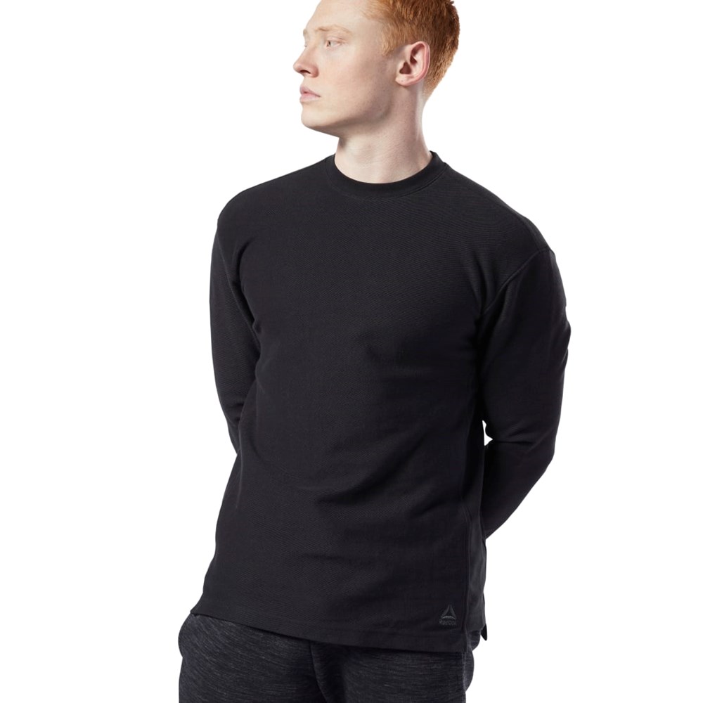Reebok Entrenamiento Essentials Twill Crew Negras | 28LWTHXEG