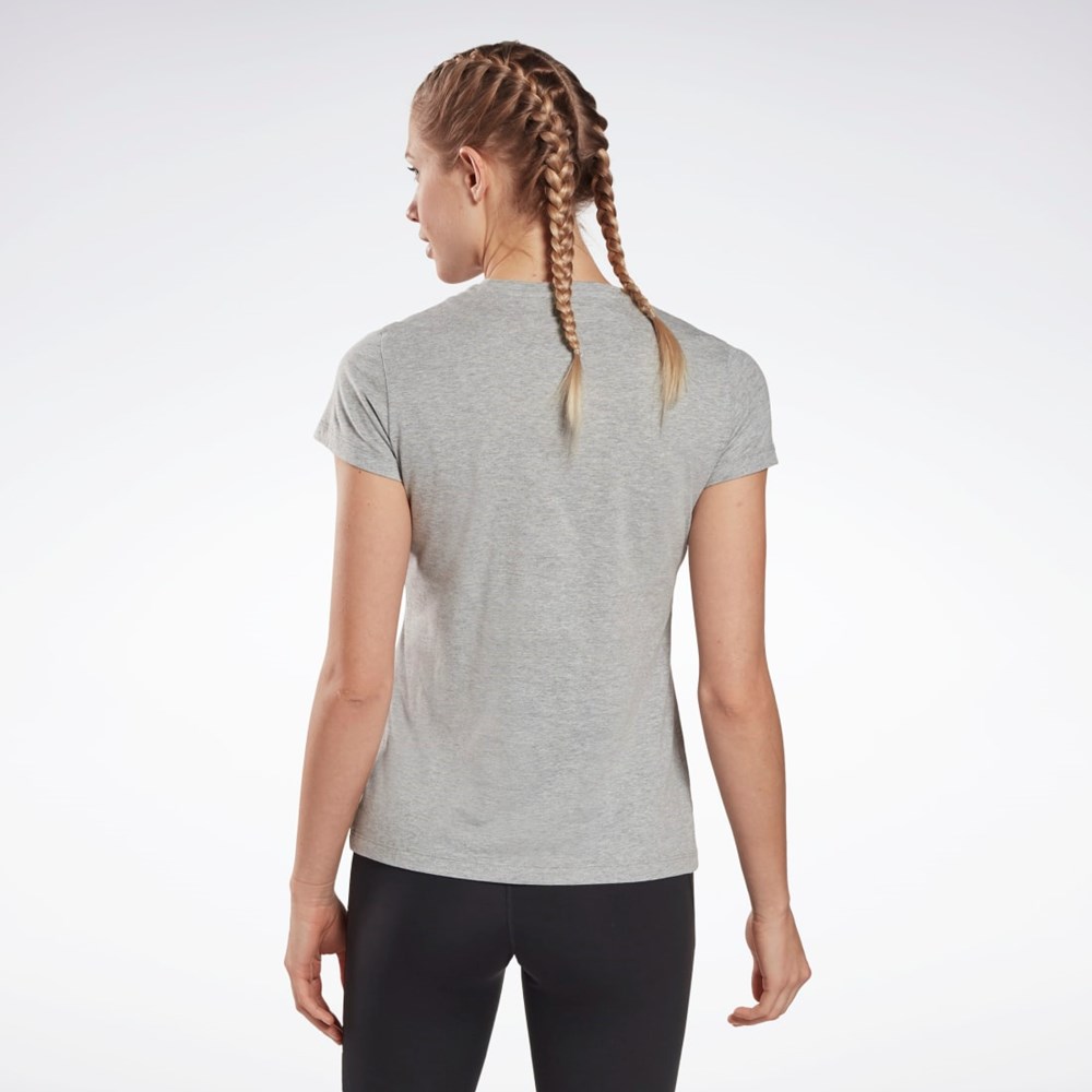 Reebok Entrenamiento Essentials Vector Estampadas Tee Gris | 19DBQSAPG