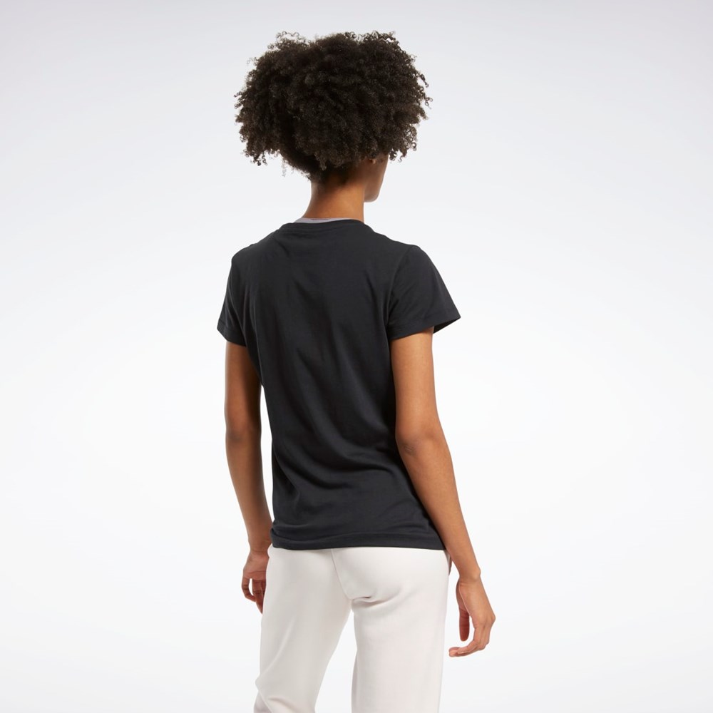 Reebok Entrenamiento Essentials Vector Estampadas Tee Negras | 41FXVOSRQ