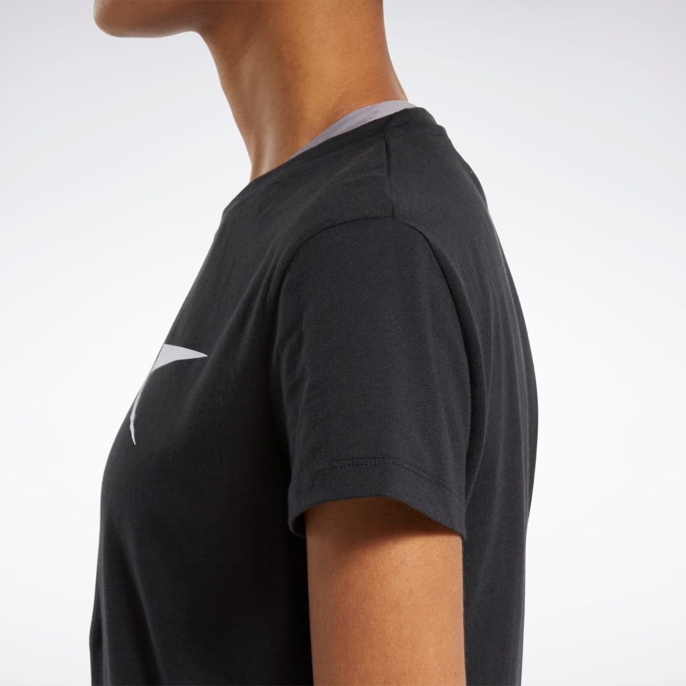 Reebok Entrenamiento Essentials Vector Estampadas Tee Negras | 41FXVOSRQ