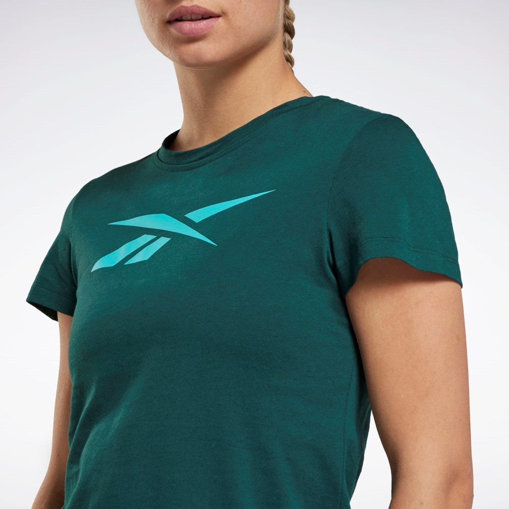 Reebok Entrenamiento Essentials Vector Estampadas Tee Verde | 41MVEPSBU