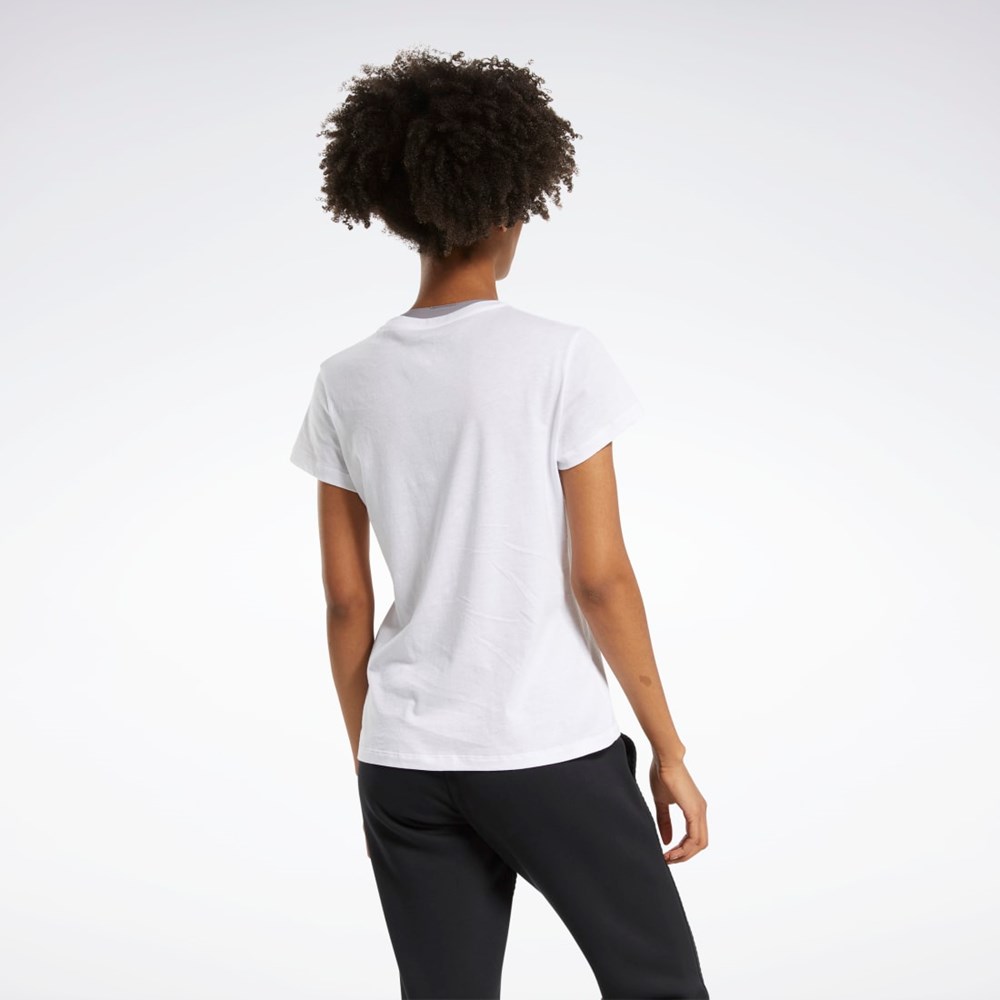 Reebok Entrenamiento Essentials Vector Estampadas Tee Blancas | 67HPNRUWM