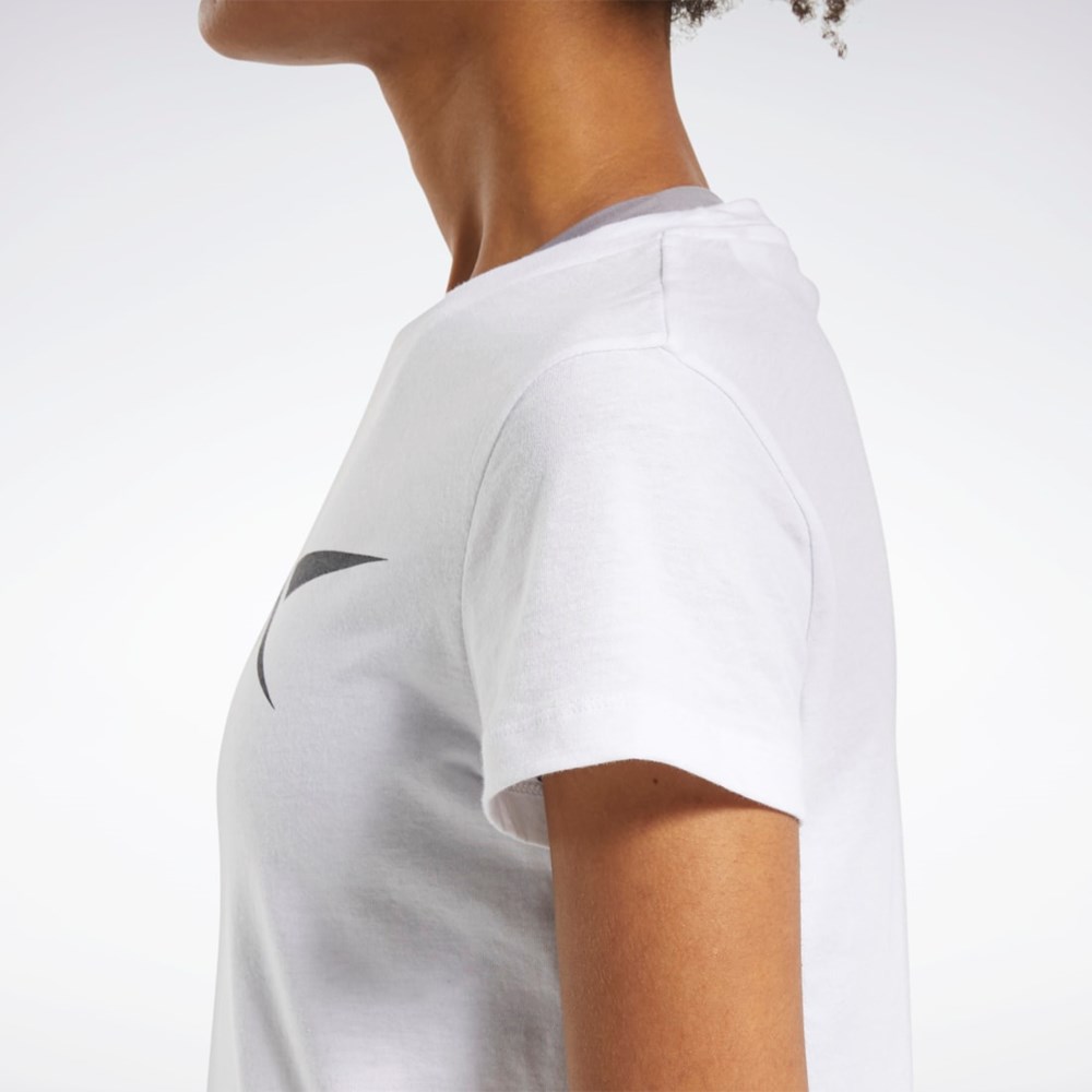 Reebok Entrenamiento Essentials Vector Estampadas Tee Blancas | 67HPNRUWM