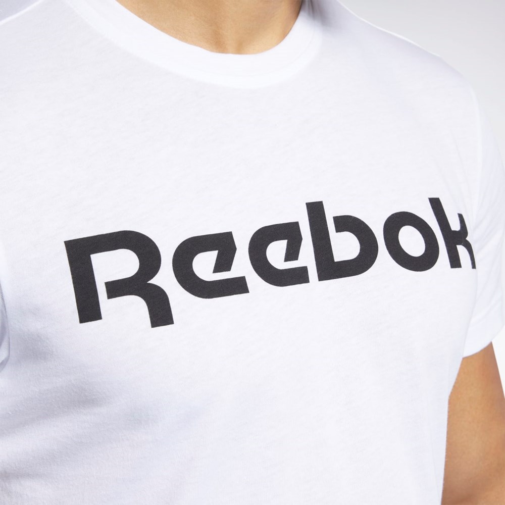 Reebok Estampadas Series Linear Logo Tee Blancas | 51BJFPISD