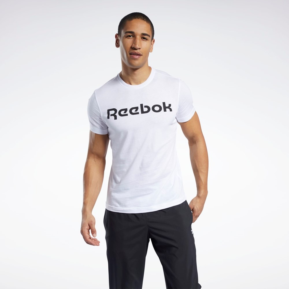 Reebok Estampadas Series Linear Logo Tee Blancas | 51BJFPISD