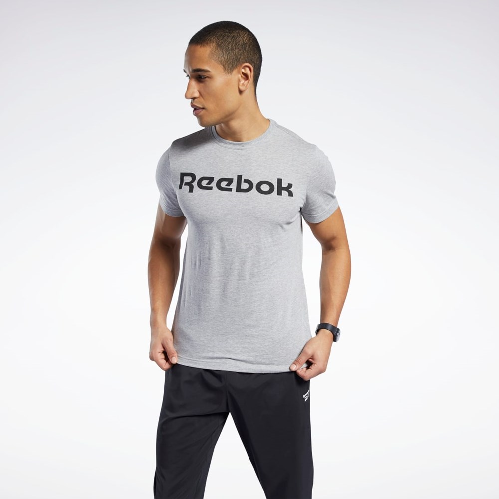 Reebok Estampadas Series Linear Logo Tee Gris | 76WFZNCUS
