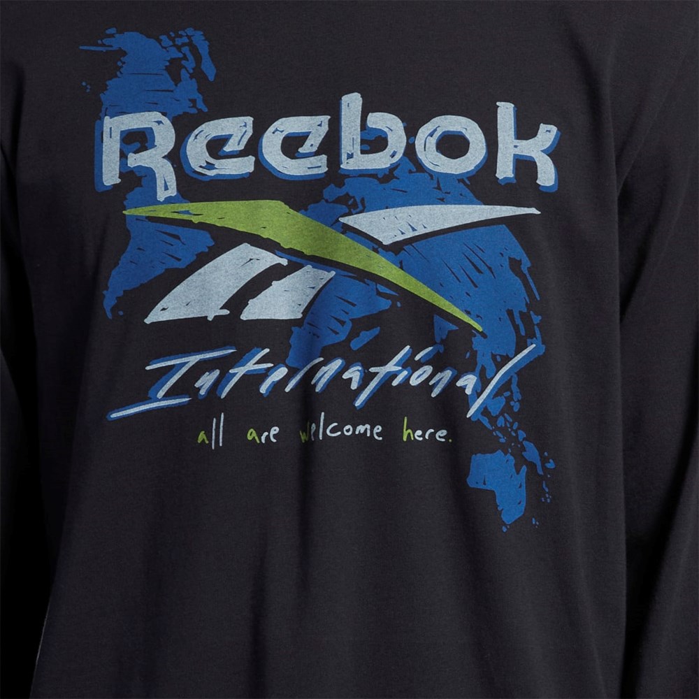 Reebok Estampadas Series Pre-Season Long Sleeve T-Shirt Negras | 30FZIQHNV