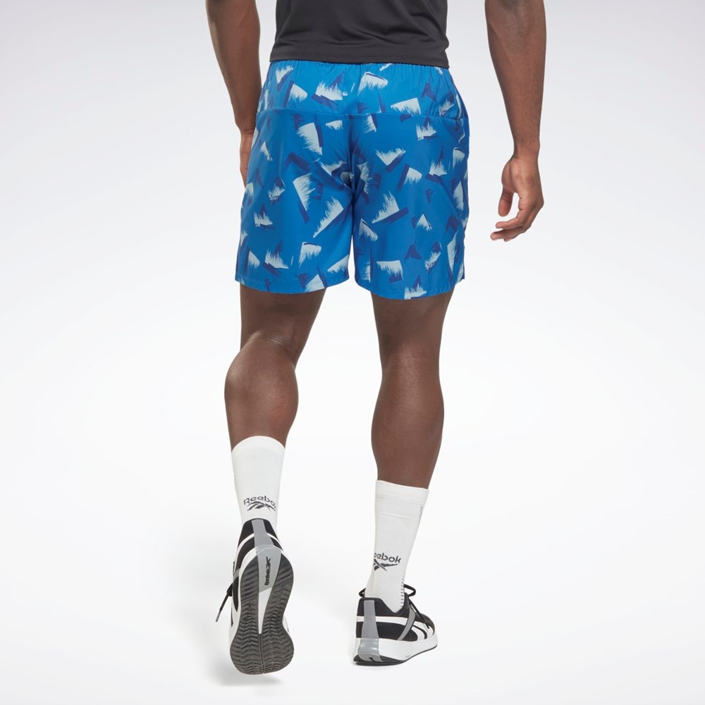 Reebok Estampadas Speed 2.0 Shorts Azules | 60IQATZJU