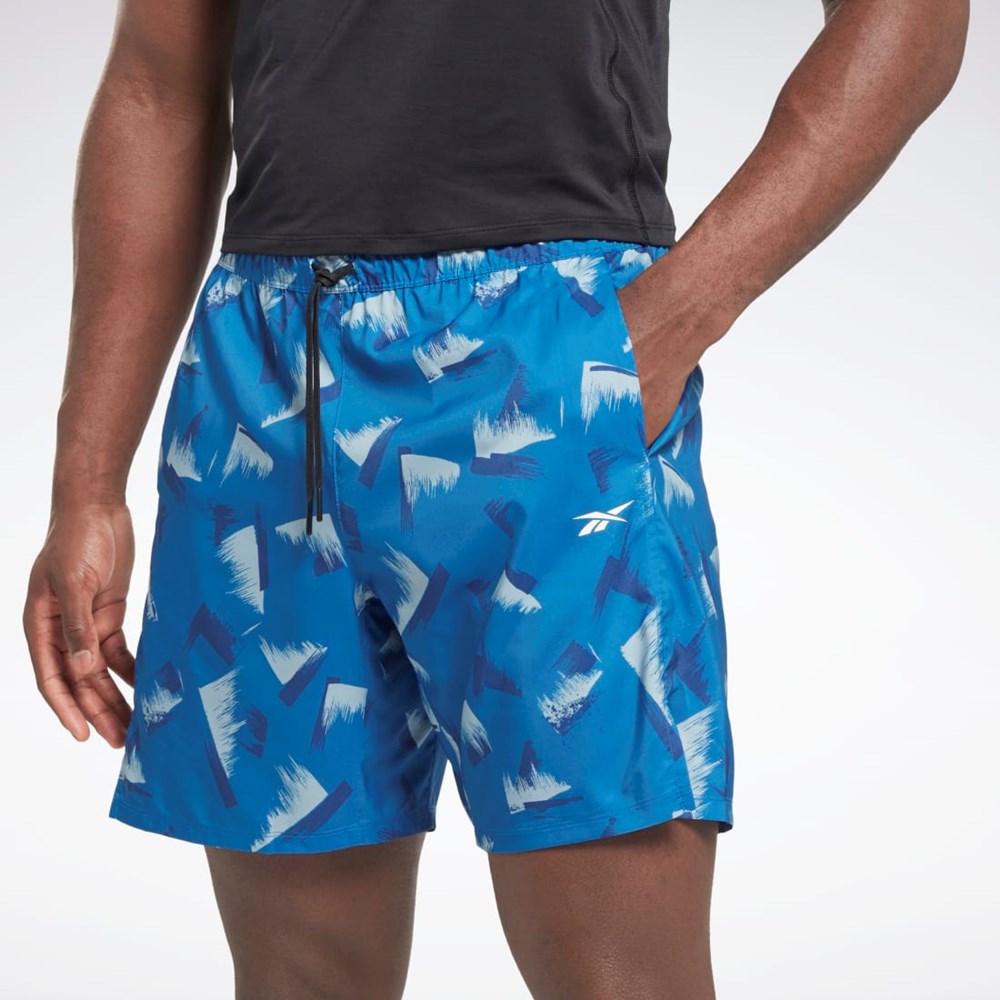 Reebok Estampadas Speed 2.0 Shorts Azules | 60IQATZJU