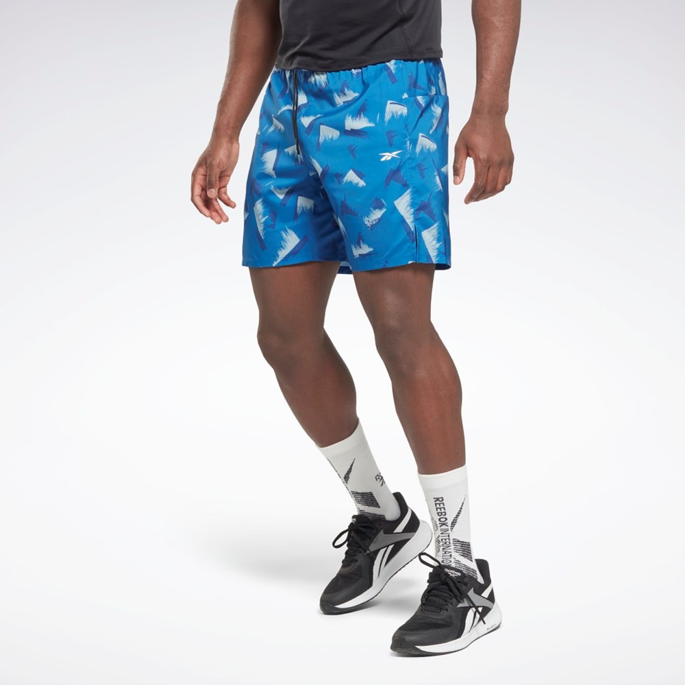 Reebok Estampadas Speed 2.0 Shorts Azules | 60IQATZJU