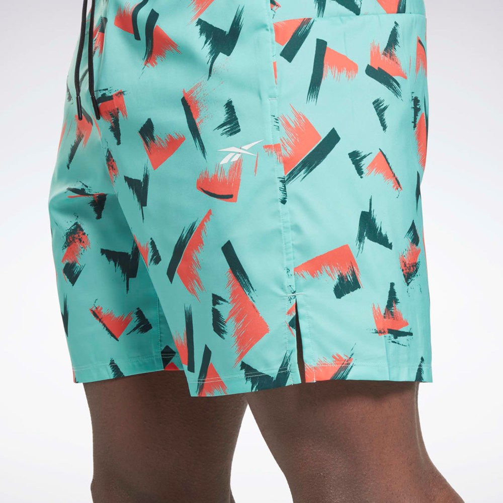 Reebok Estampadas Speed 2.0 Shorts Semi Classic Teal | 92DMHKBXA