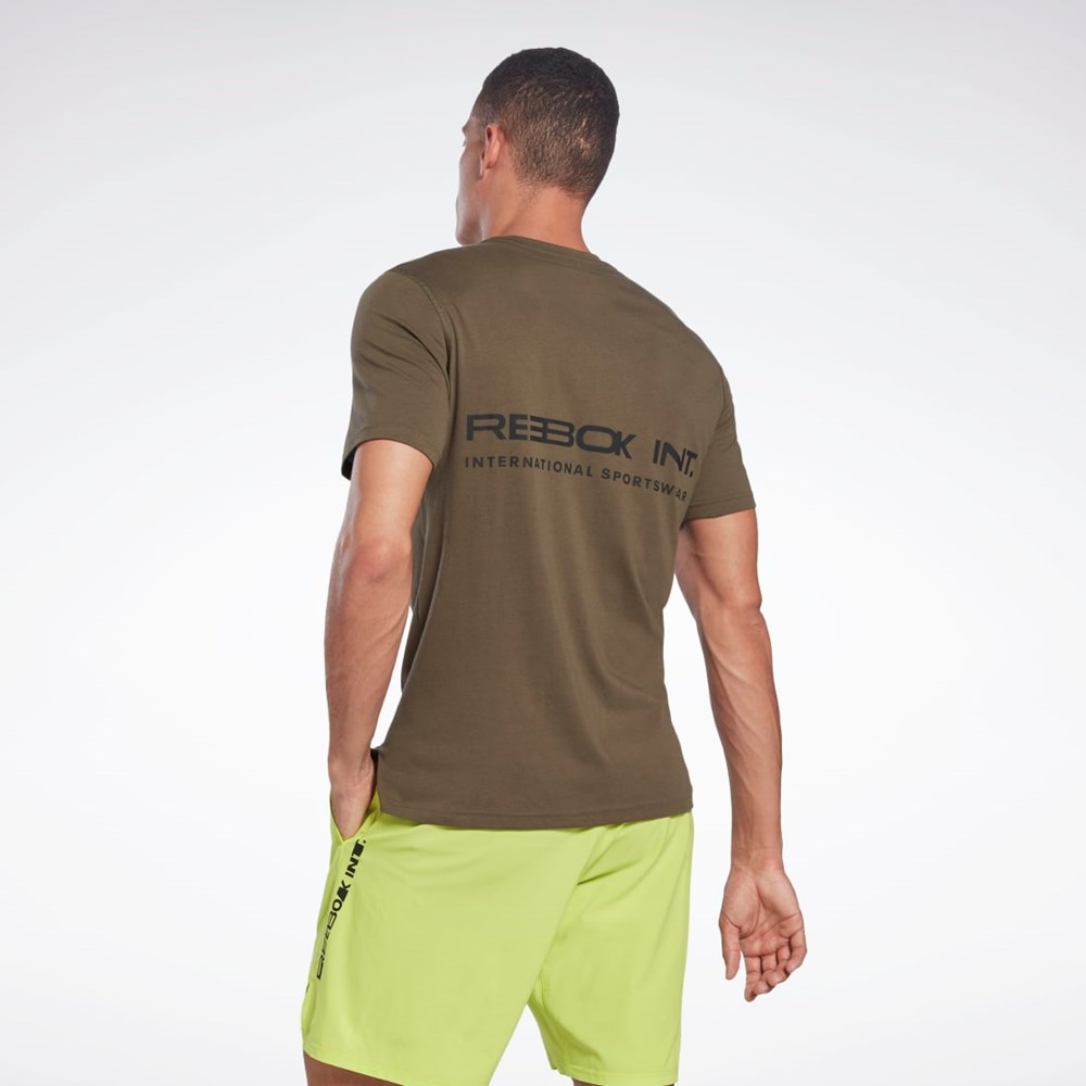Reebok Estampadas Speedwick Move T-Shirt Verde | 51TBJOWNY