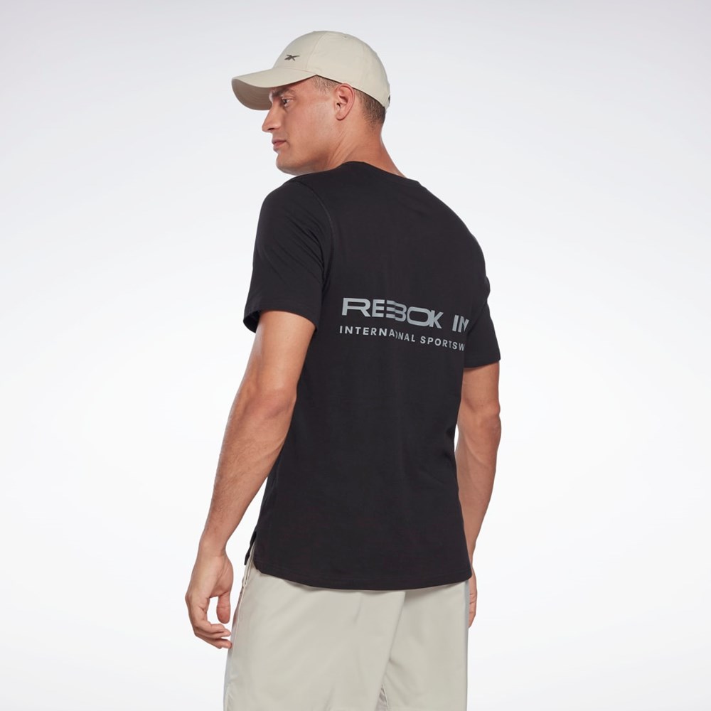 Reebok Estampadas Speedwick Move T-Shirt Negras | 81NDHSKAB