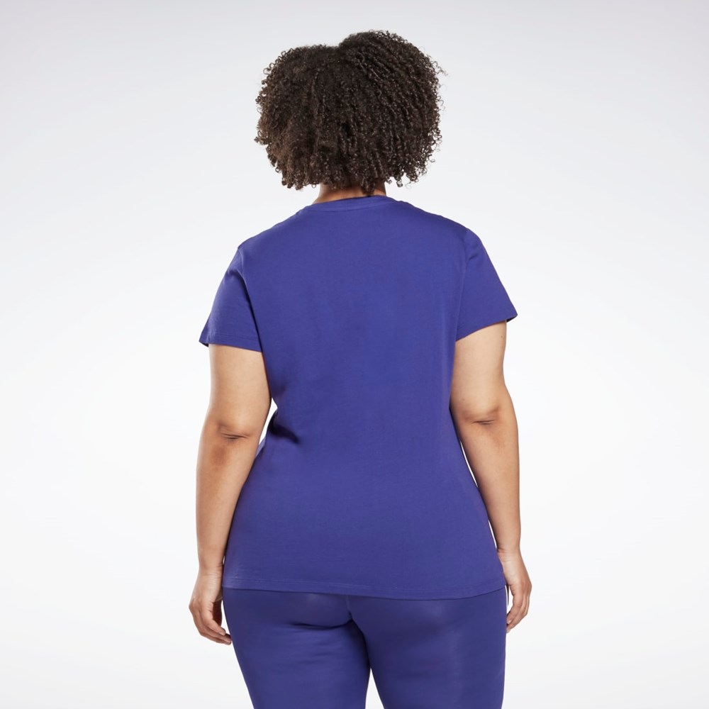 Reebok Estampadas Vector T-Shirt (Plus Size) Moradas | 21TWGNDUP