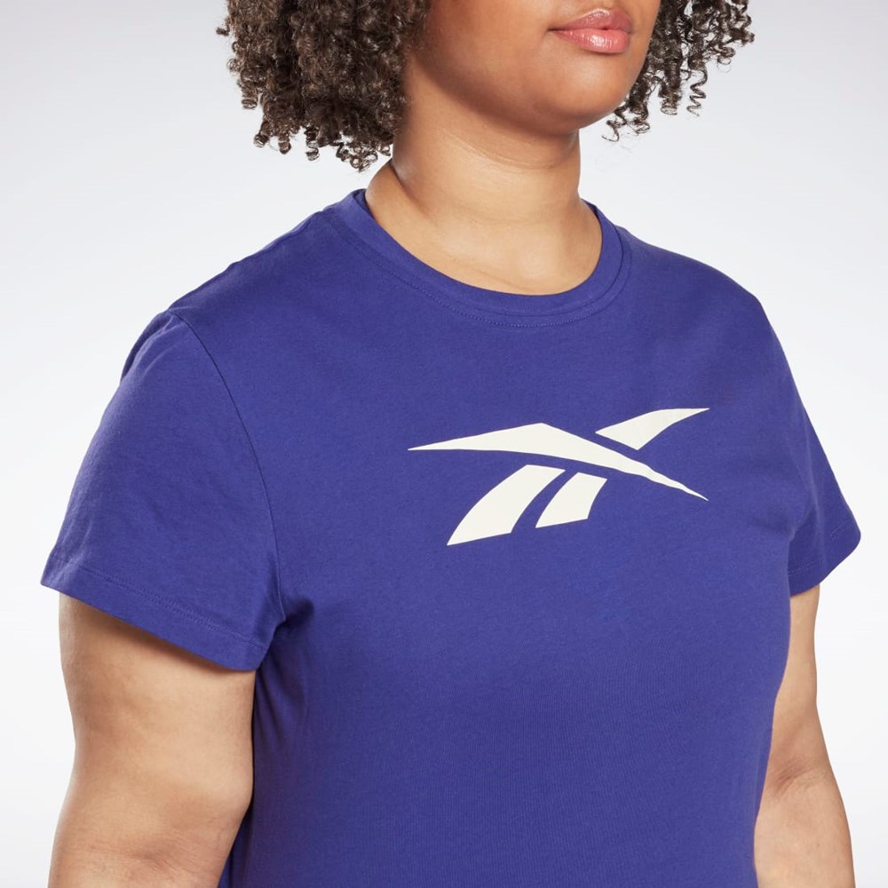 Reebok Estampadas Vector T-Shirt (Plus Size) Moradas | 21TWGNDUP