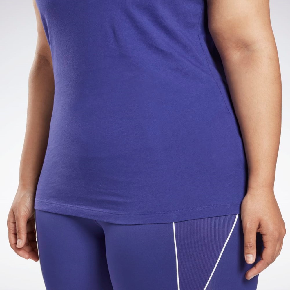 Reebok Estampadas Vector T-Shirt (Plus Size) Moradas | 21TWGNDUP