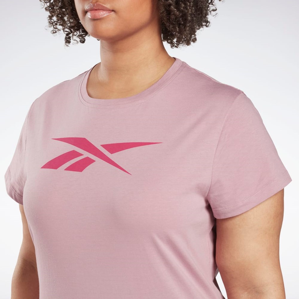 Reebok Estampadas Vector T-Shirt (Plus Size) Infused Lilac | 72RJISFNX