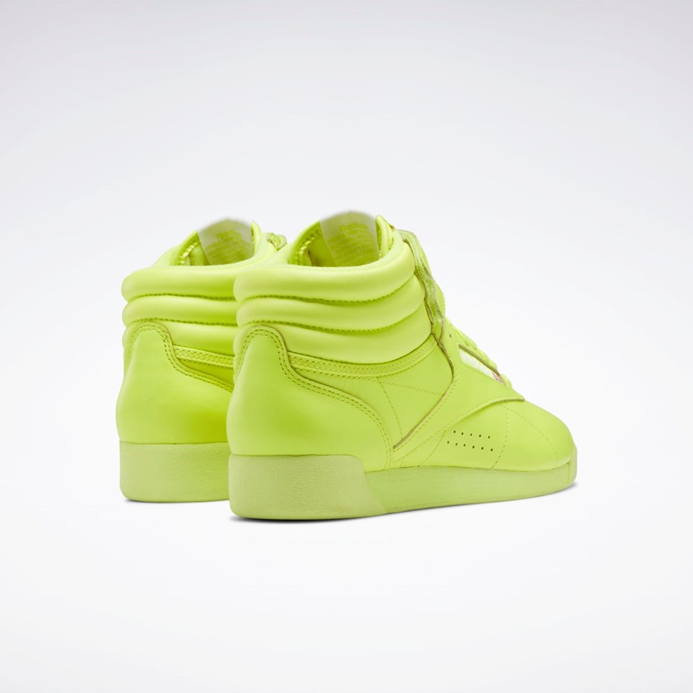 Reebok Freestyle Hi Shoes Amarillo Amarillo Blancas | 21OPWJYZX