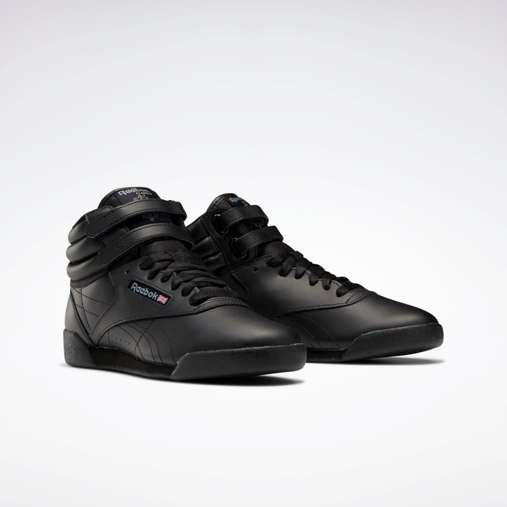 Reebok Freestyle Hi Shoes - Grade School Negras Gris | 09DGBZNWO