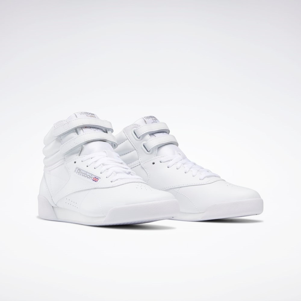 Reebok Freestyle Hi Shoes - Grade School Blancas | 78QRNDICP