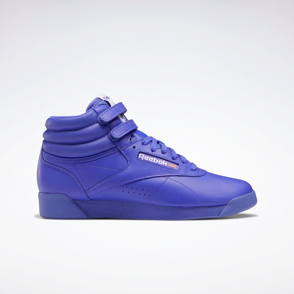 Reebok Freestyle Hi Shoes Moradas Moradas Blancas | 39KLEXAMJ