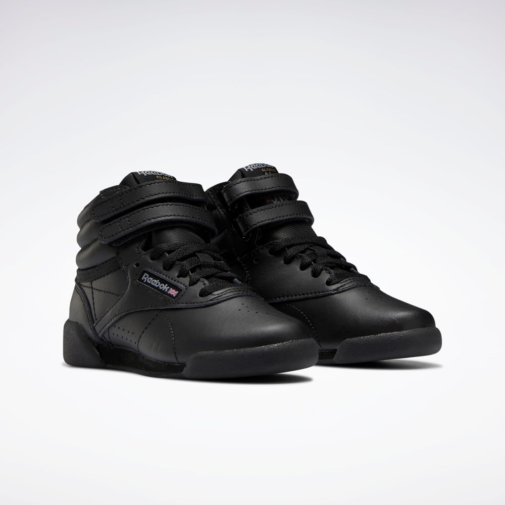 Reebok Freestyle Hi Shoes - Preschool Negras Negras Gris | 43IBUCWTD