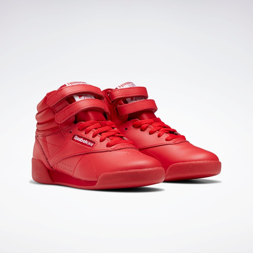 Reebok Freestyle Hi Shoes - Preschool Rojas Rojas Blancas | 38CPOXMSV