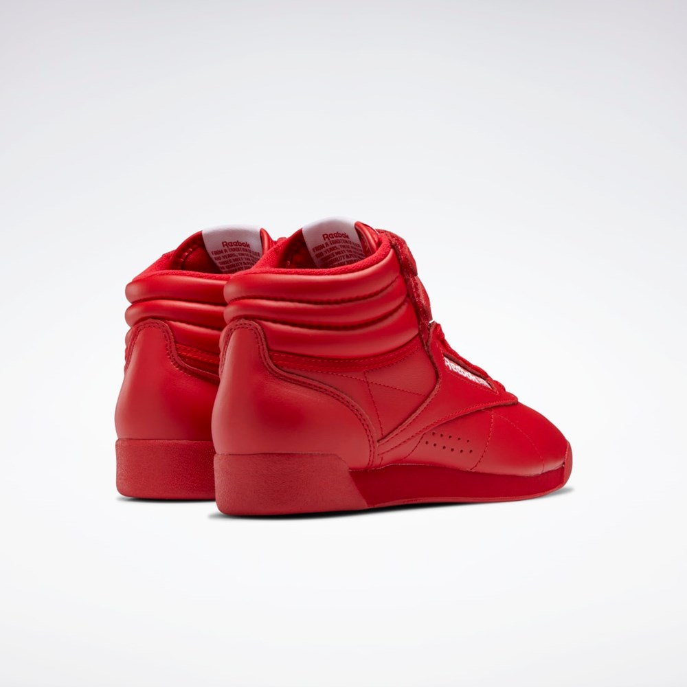 Reebok Freestyle Hi Shoes Rojas Rojas Blancas | 43TUQLJGZ