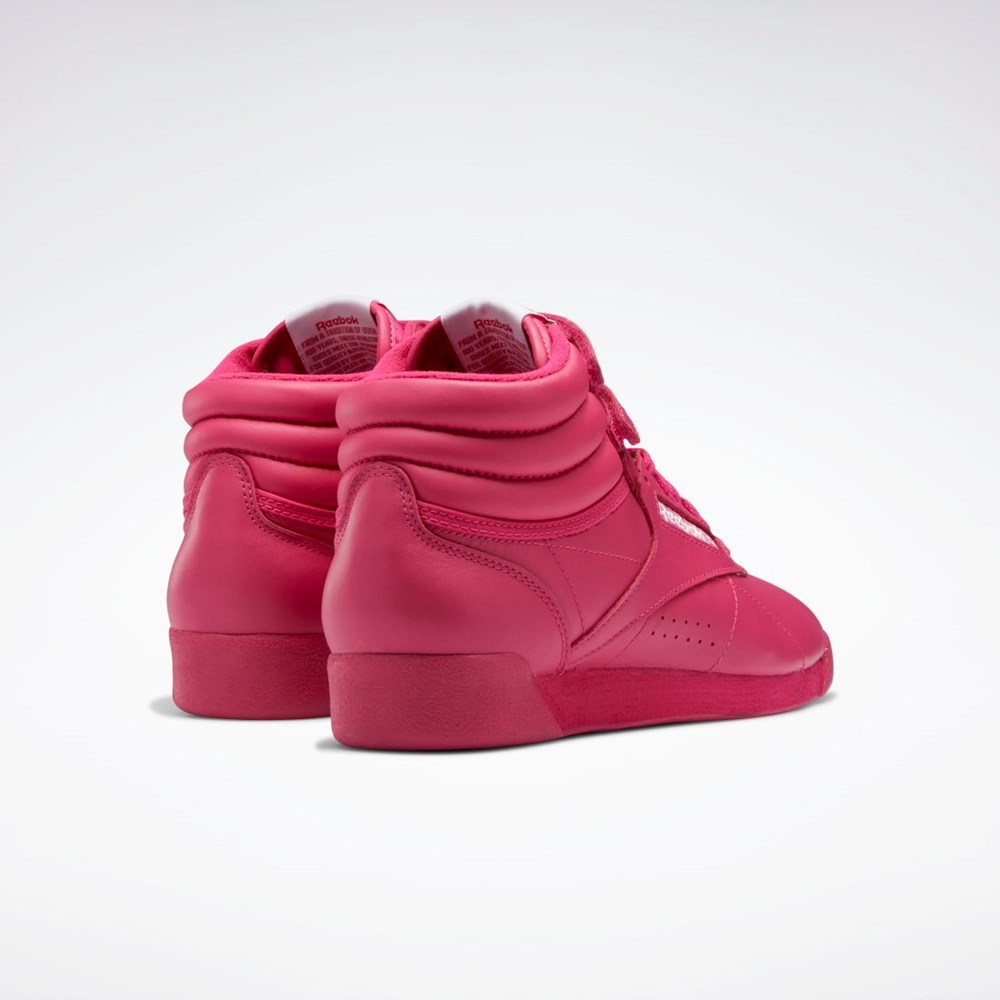Reebok Freestyle Hi Shoes Rosas Rosas Blancas | 17NOXPVEL