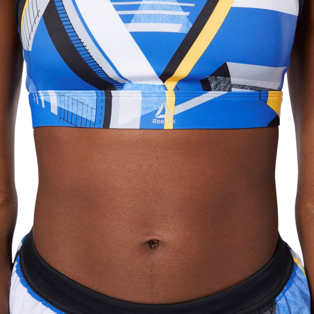 Reebok Hero Tiras Acolchado Bra Crushed Cobalt | 68RSGUBMC