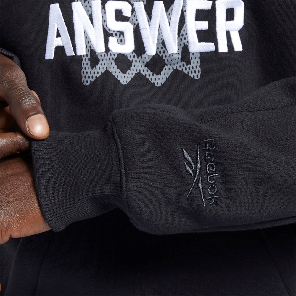 Reebok Iverson Basketball Fleece Hoodie Negras | 63TOZXAJE