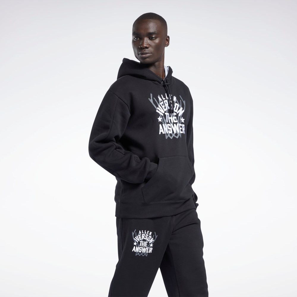 Reebok Iverson Basketball Fleece Hoodie Negras | 63TOZXAJE