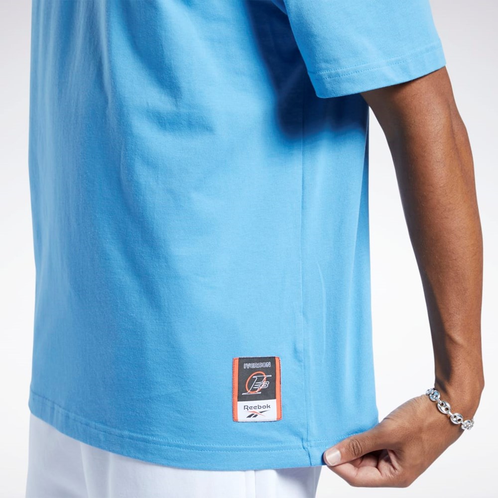 Reebok Iverson Basketball I3 Blueprint Corta Sleeve T-Shirt Azules | 92TSUNPFW
