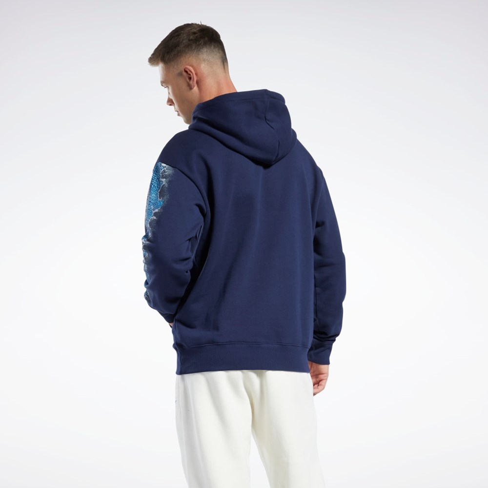 Reebok Jurassic World Estampadas Hoodie Azul Marino | 16BARQUGH